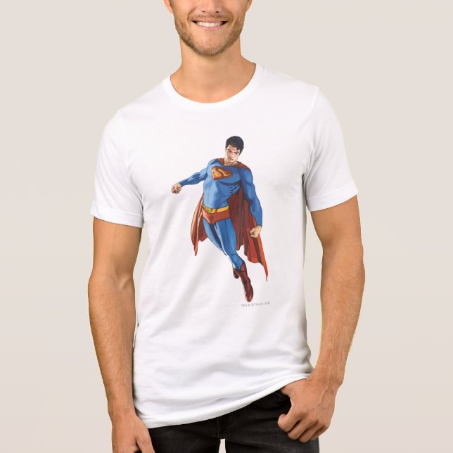 Superman Tittar ner T Shirt (Framsida)