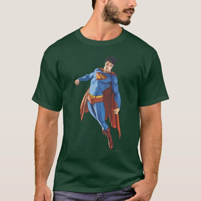Superman Tittar ner T Shirt (Framsida)