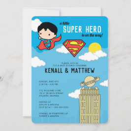 Superman Toppen Hero Baby Shower-inbjudan Inbjudningar