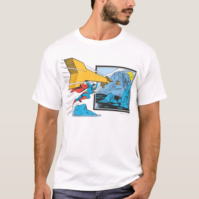 Superman Tunneling in till Sten T-shirt (Framsida)