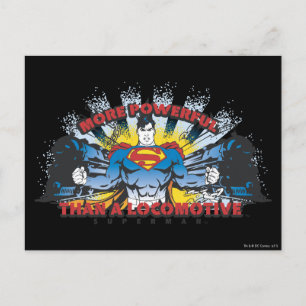 Superman - två Tåg Vykort