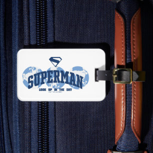 Superman tvärs över jorden bagagebricka