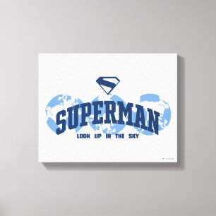 Superman tvärs över jorden canvastryck