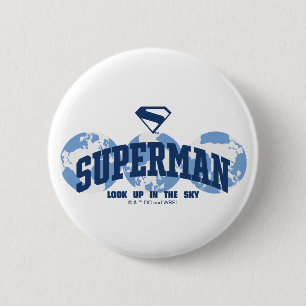 Superman tvärs över jorden knapp