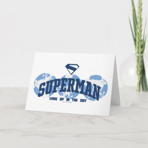 Superman tvärs över jorden kort