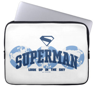 Superman tvärs över jorden laptop fodral