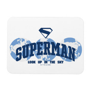 Superman tvärs över jorden magnet