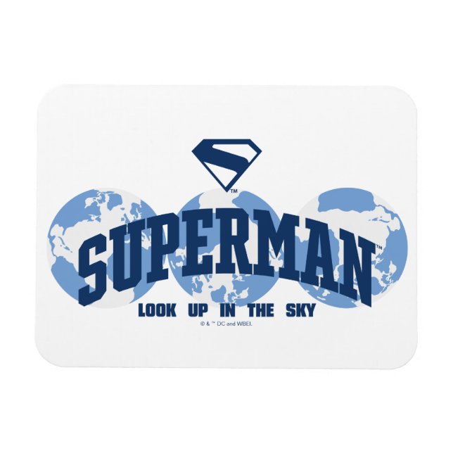 Superman tvärs över jorden magnet (Horisontell)