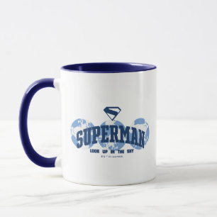 Superman tvärs över jorden mugg