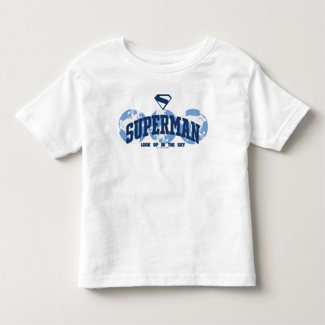Superman tvärs över jorden t shirt (Framsida)