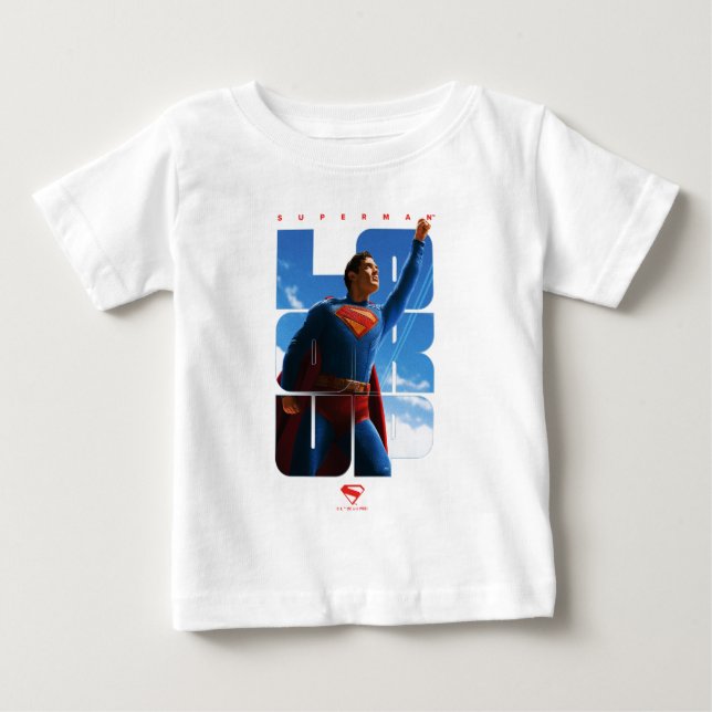Superman Uppåtriktad Pose T Shirt (Framsida)