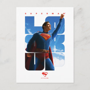 Superman Uppåtriktad Pose Vykort