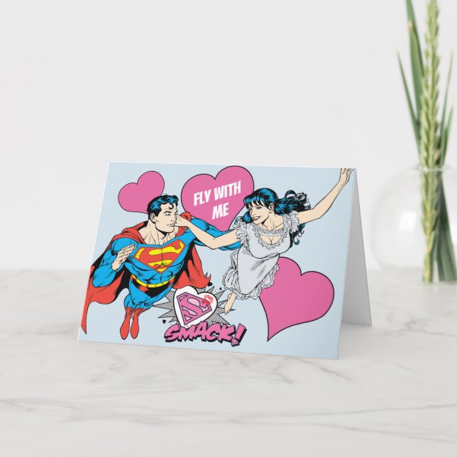 Superman Valentindagen | Flyg med mig Helgkort (Framsida)