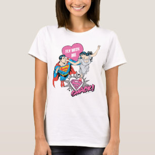 Superman Valentindagen Flyg med mig T Shirt