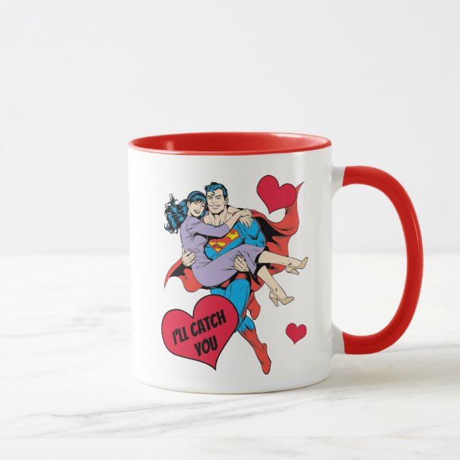 Superman Valentindagen | Jag hämtar dig Mugg (Höger)