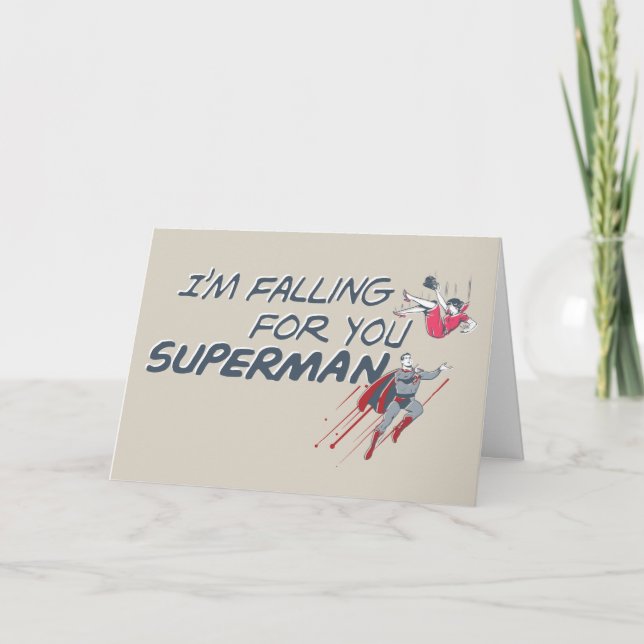 Superman Valentines dag| Jag flödar för dig Helgkort (Framsida)