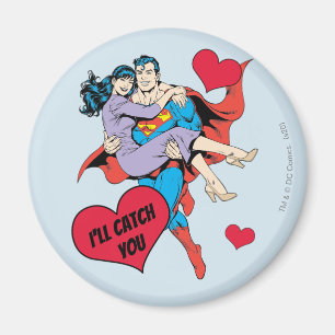 Superman Valentines dag Jag hämtar dig Magnet
