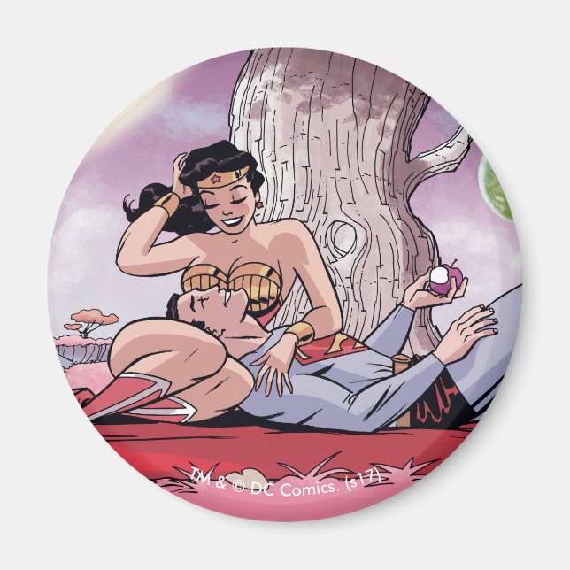 Superman/ Woman Tecknad Cover #14 Variant Magnet (Framsidan)