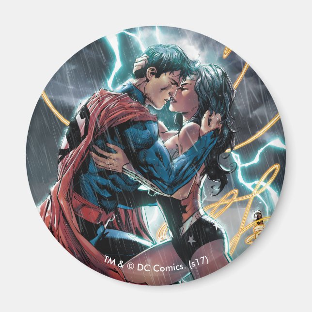 Superman/ Woman Tecknad Promotional Art Magnet (Framsidan)