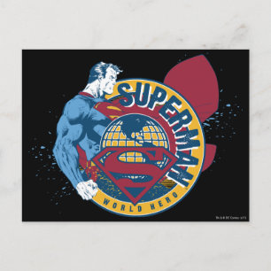 Superman - World Hero Vykort