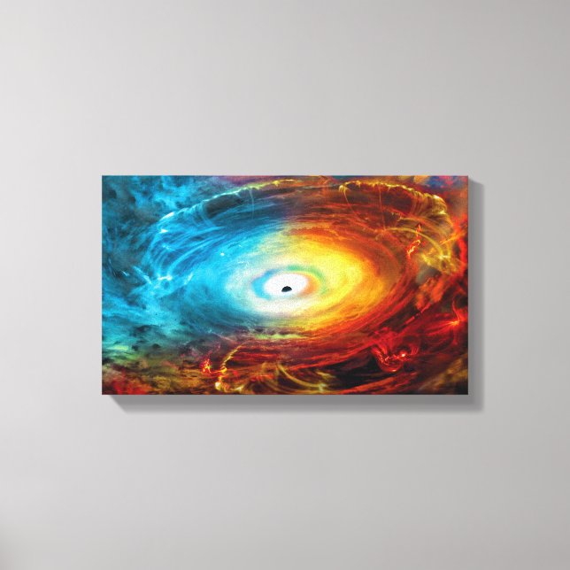 Supermanent Black Hål Illustration Canvastryck (Framsida)