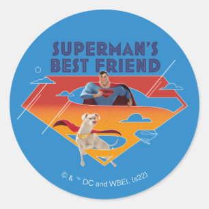 Supermans bästa vän runt klistermärke