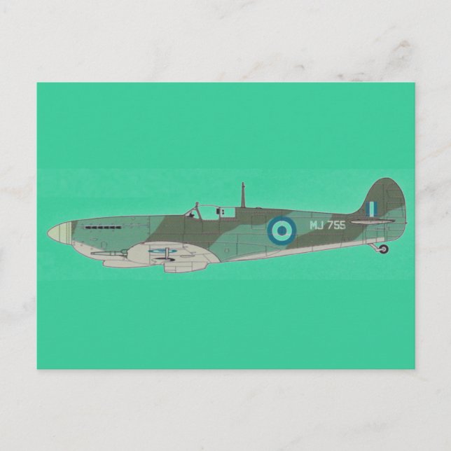 supermarin spitfire vykort (Framsida)
