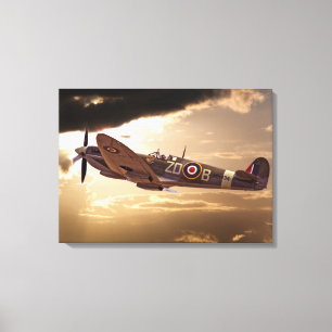 Supermarine hetlevrad person canvastryck