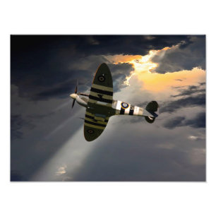 Supermarine hetlevrad person fototryck
