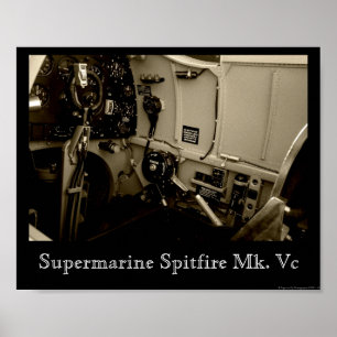 Supermarine hetlevrad personcockpit poster