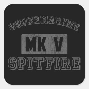 Supermarine hetlevrad personklistermärke fyrkantigt klistermärke