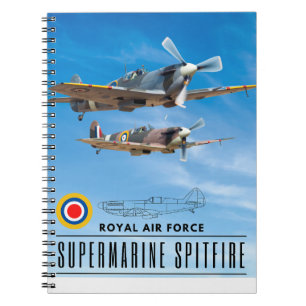 SUPERMARINE SPITFIRE - KUNGLIGA FLYGPLANSSKVADRON ANTECKNINGSBOK