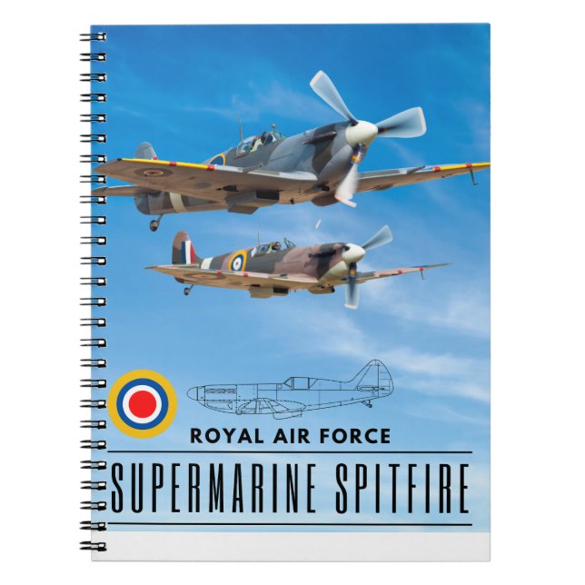 SUPERMARINE SPITFIRE - ROYAL LUFT SQUADRON ANTECKNINGSBOK (Framsidan)