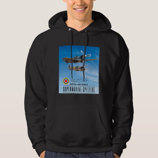 SUPERMARINE SPITFIRE - ROYAL LUFT SQUADRON HOODIE (Framsida)