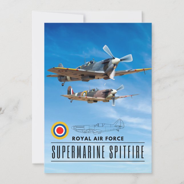 SUPERMARINE SPITFIRE - ROYAL LUFT SQUADRON INBJUDNINGAR (Framsida)