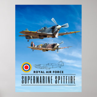 SUPERMARINE SPITFIRE - ROYAL LUFT SQUADRON POSTER