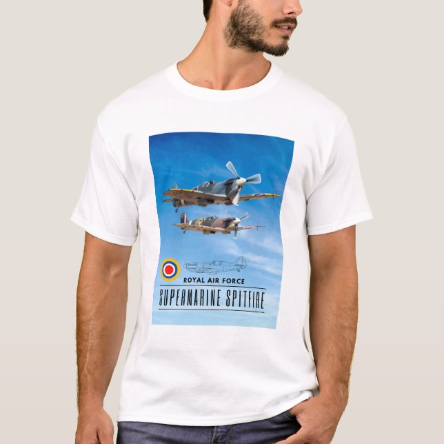 SUPERMARINE SPITFIRE - ROYAL LUFT SQUADRON T SHIRT (Framsida)