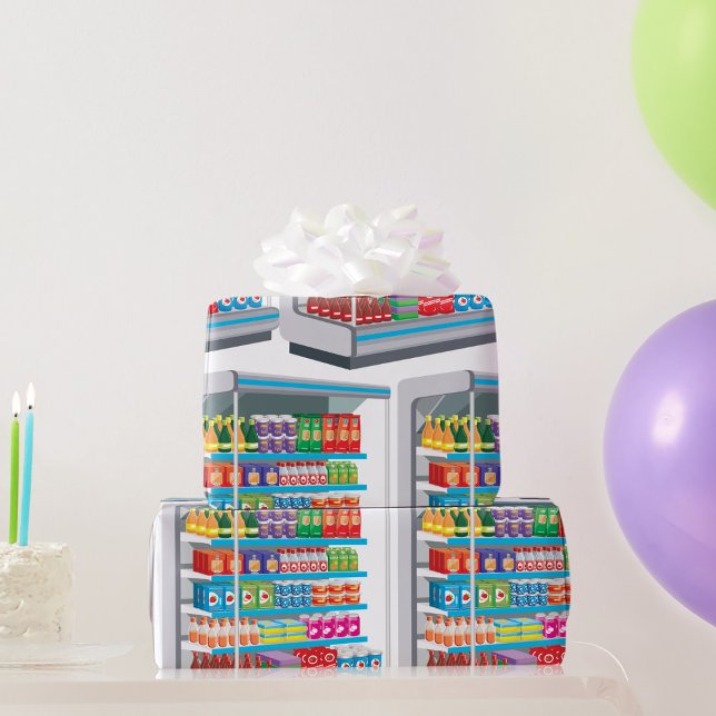 Supermarket Dairy Fridge Presentpapper (Skapare uppladdad)