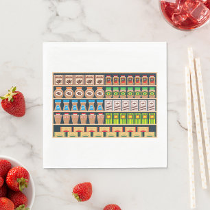 Supermarket Shelf Papper Napkins Pappersservett