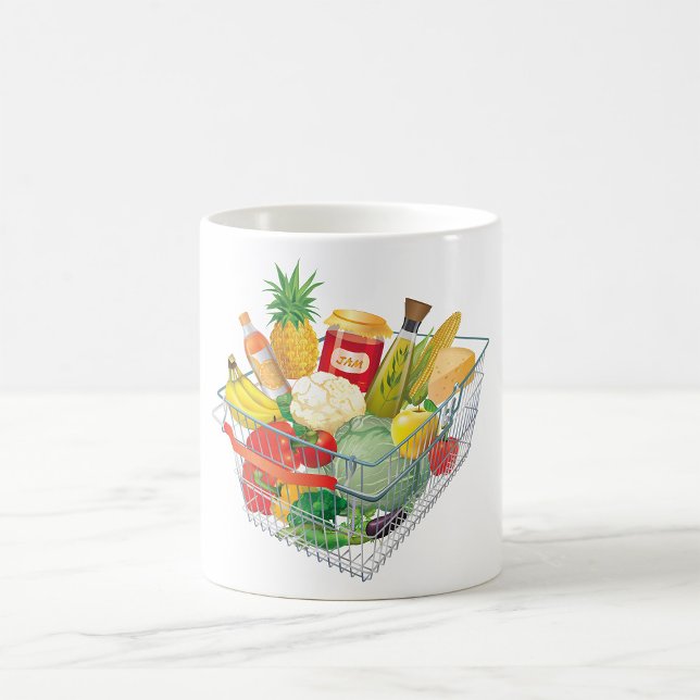 Supermarket Shopping Basket Kaffemugg (Skapare uppladdad)
