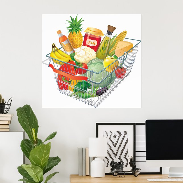 Supermarket Shopping Basket Poster (Skapare uppladdad)