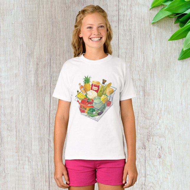 Supermarket Shopping Basket T Shirt (Skapare uppladdad)