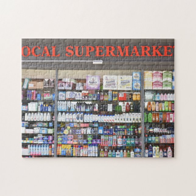 Supermarket Window, Kensington, London, Förenade k Pussel (Horisontell)