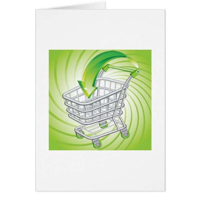 Supermarketshoppingvagn Hälsningskort (Framsidan)