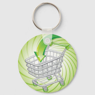 Supermarketshoppingvagn Nyckelring