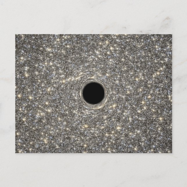 Supermassivt svart hål i mitten av en galax. vykort (Framsida)
