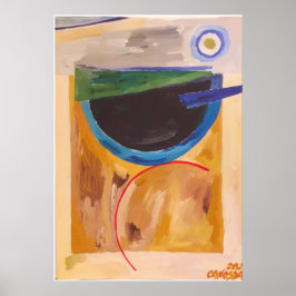 Supermatist-sammansättning med halvcirkel poster