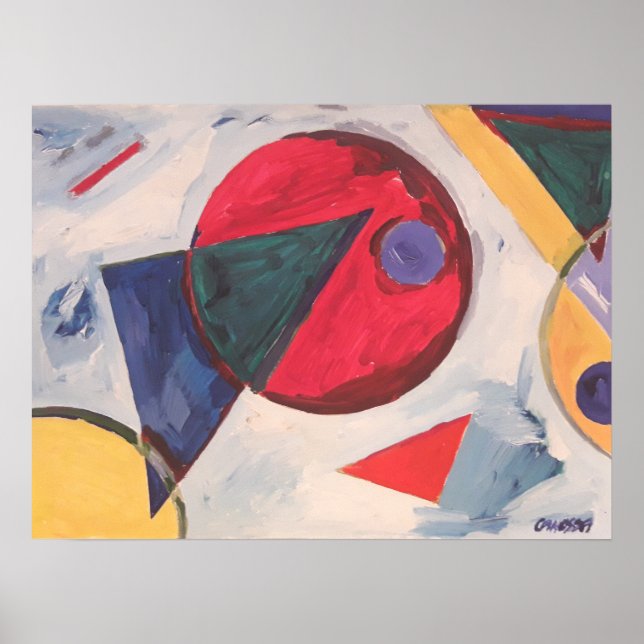 Supermatist-sammansättning med triangel poster (Framsidan)