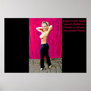 Supermodel Ishah Laurah i Gloria Vanderbilt byxor Poster