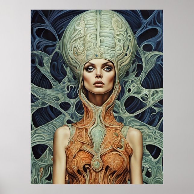 Supermodell Alien Woman Poster (Framsidan)